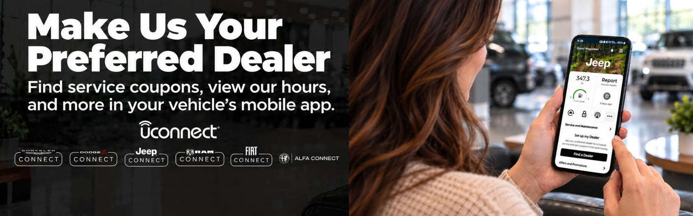 uconnect® make us your preferred dealer | Scott Wood Chrysler Dodge Jeep Ram in Batesville AR